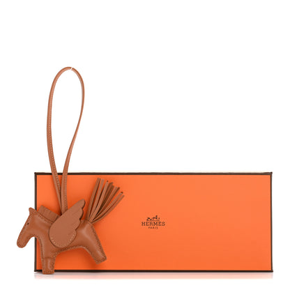 Hermes Milo Lambskin Swift Grigri Rodeo Pegase Horse Bag Charm PM Gold 5 of 5