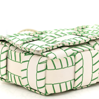 Bottega Veneta Lambskin Maxi Intreccio Overlock Stitched Cassette Crossbody Bag White Parakeet 8 of 9