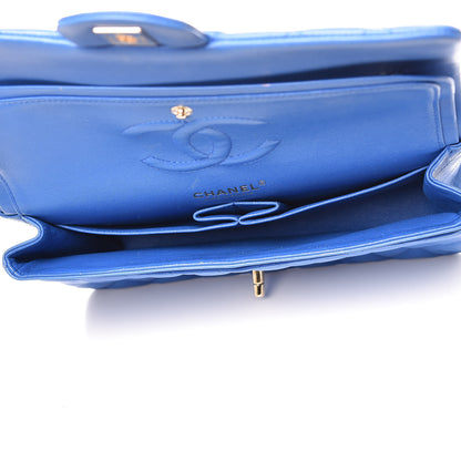 Chanel Lambskin Quilted Medium Double Flap Blue 5 of 16