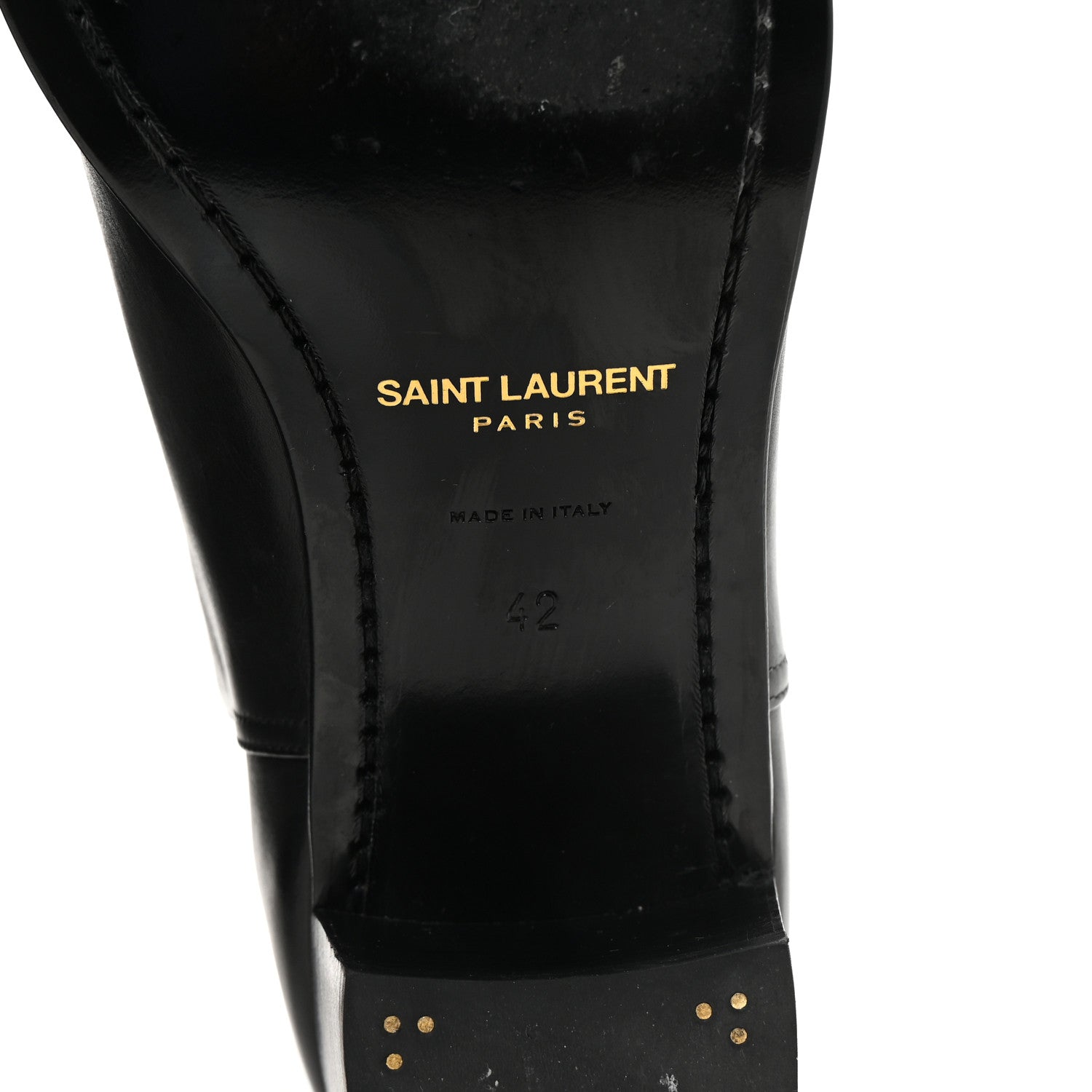 Saint Laurent Calfskin Mens Terry 45 Boots 42 Black 7 of 10