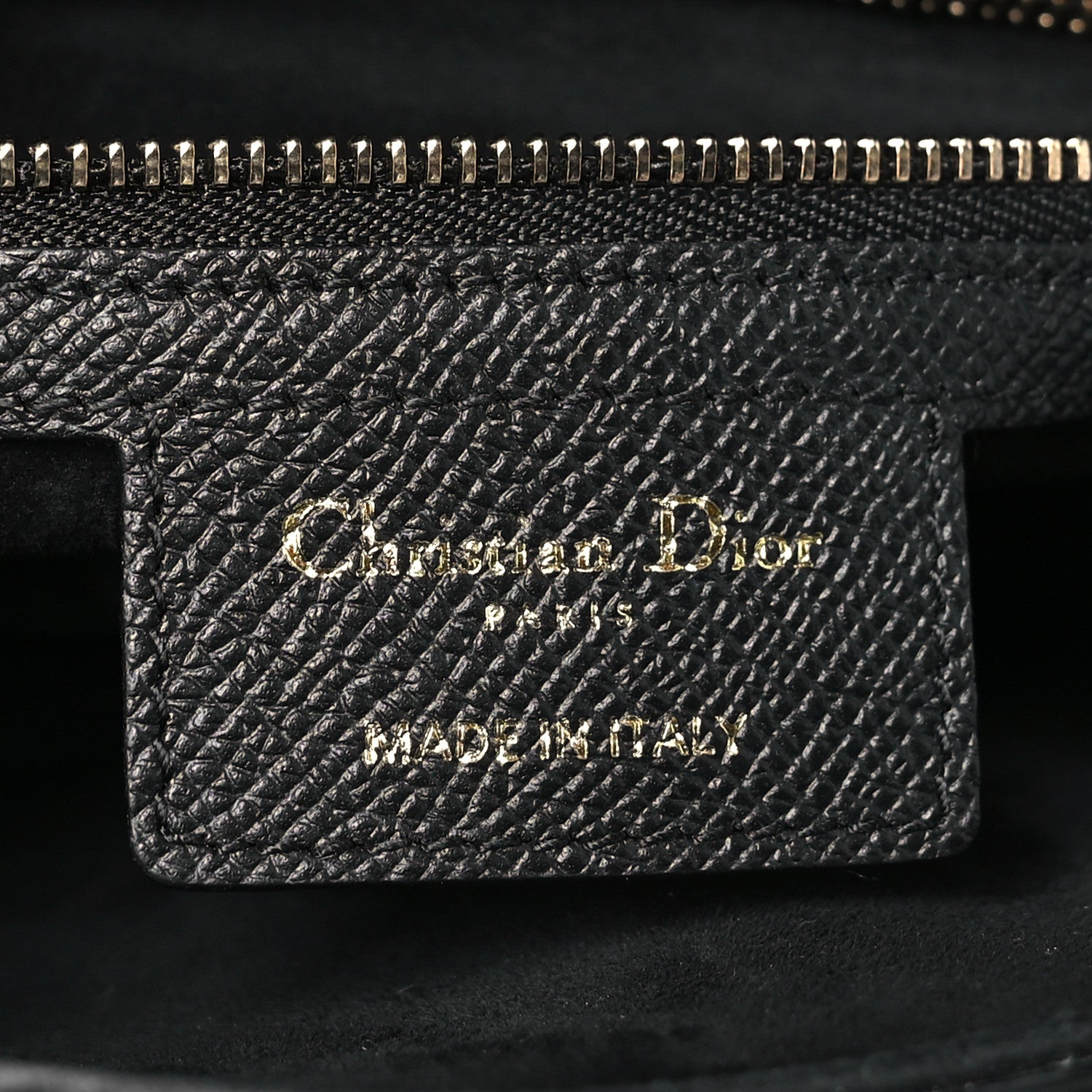 Christian Dior Grained Calfskin Saddle Bag Black 6 of 10