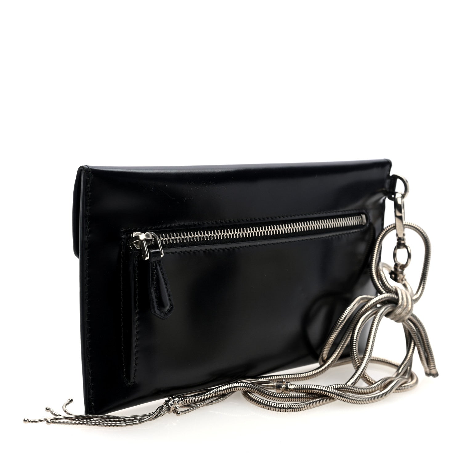 Prada Spazzolato Logo Wristlet Black 3 of 6