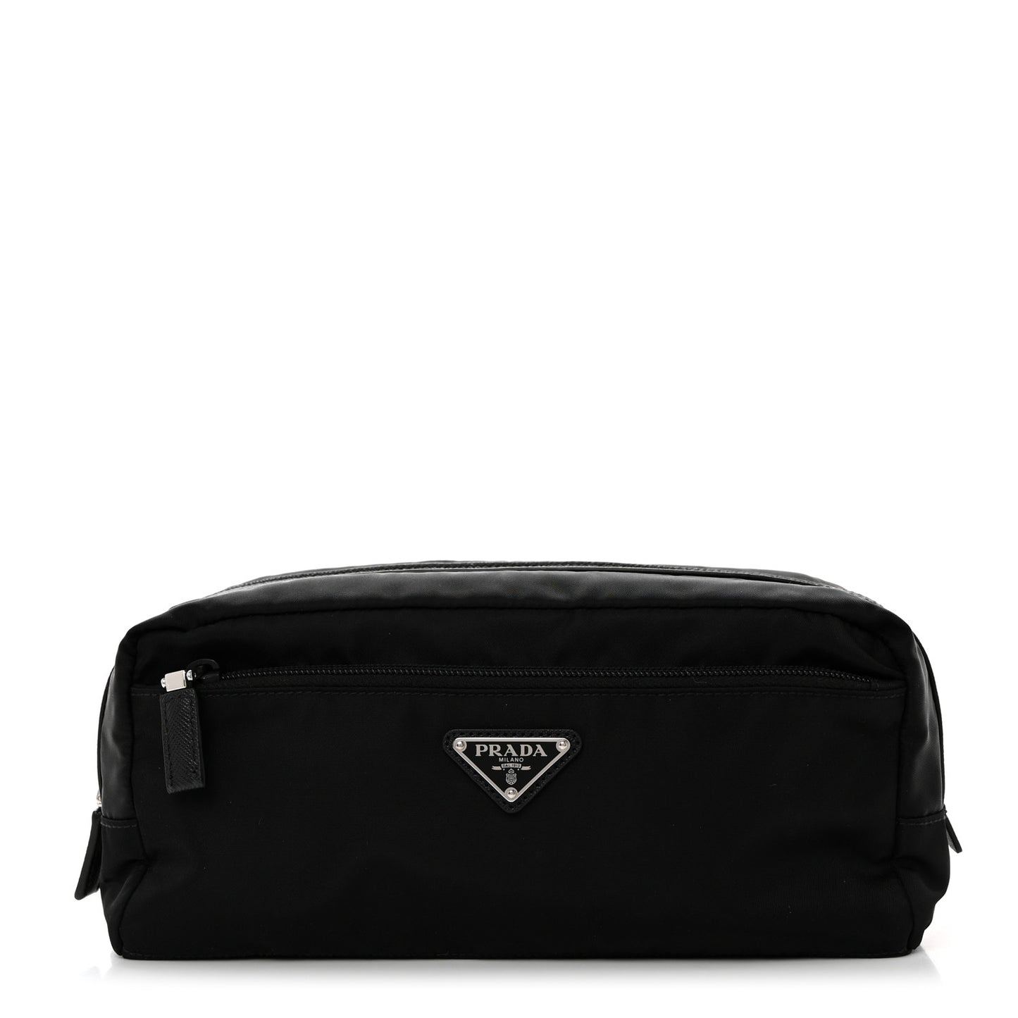 Re-Nylon Saffiano Travel Pouch Black