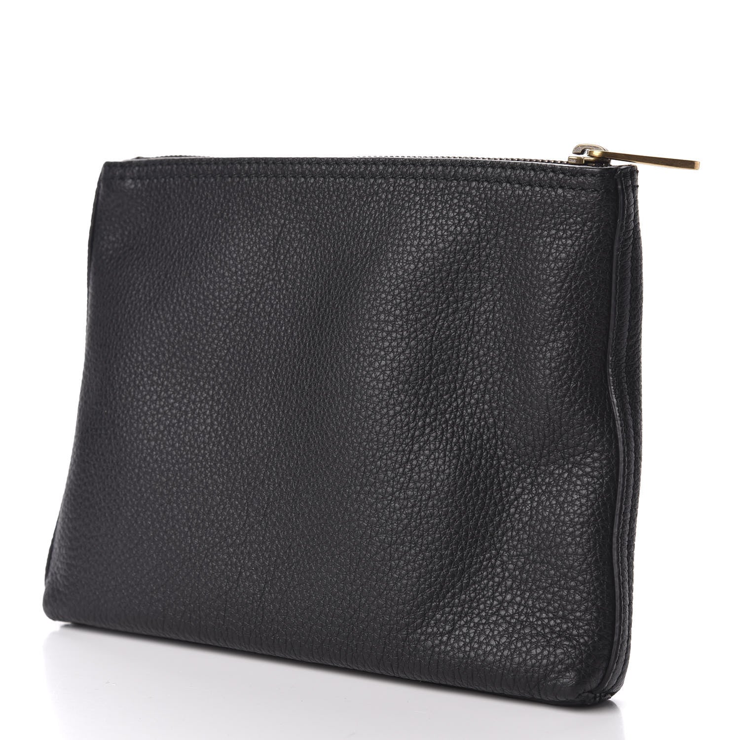 Gucci Pebbled Calfskin Medium Logo Portfolio Clutch Black 3 of 7