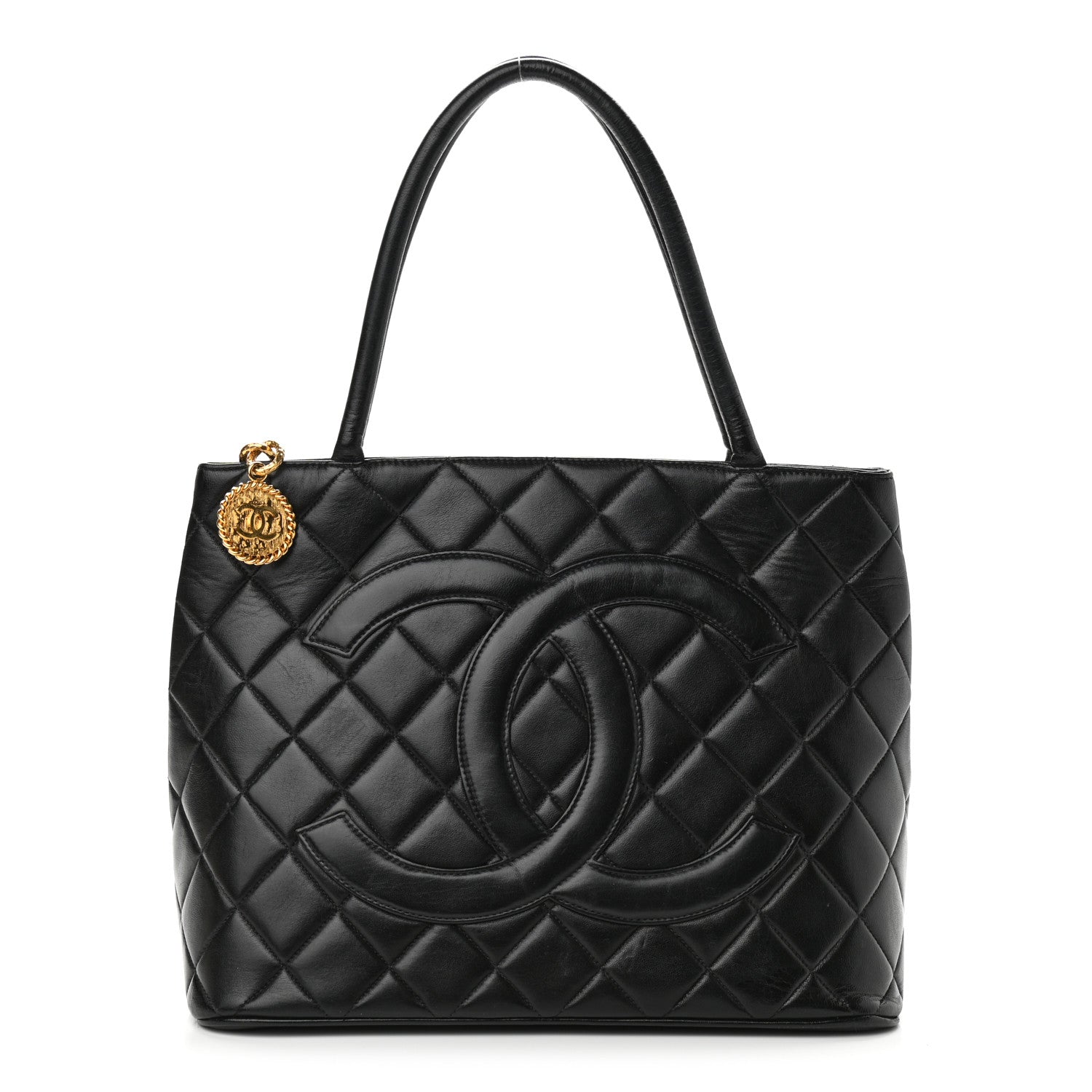 Chanel Lambskin Quilted Medallion Tote Black 1 of 10