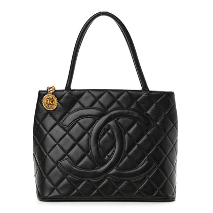 Chanel Lambskin Quilted Medallion Tote Black 1 of 10