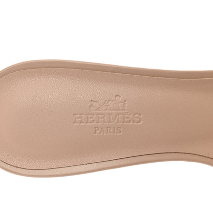 Hermes Calfskin Oasis Sandals 35 Beige Nude 7 of 9