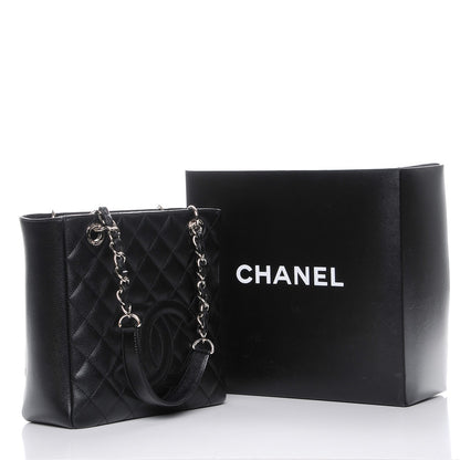 Chanel Caviar Quilted Petit Shopping Tote PST Black 8 of 8