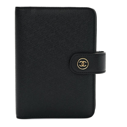 Chanel Grained Calfskin CC Button Pocket Agenda Cover Black 1 of 6