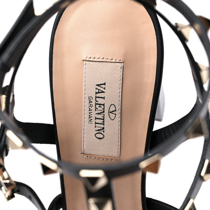 Valentino Garavani Calfskin Rockstud 90mm City Sandals 41 Black 7 of 9