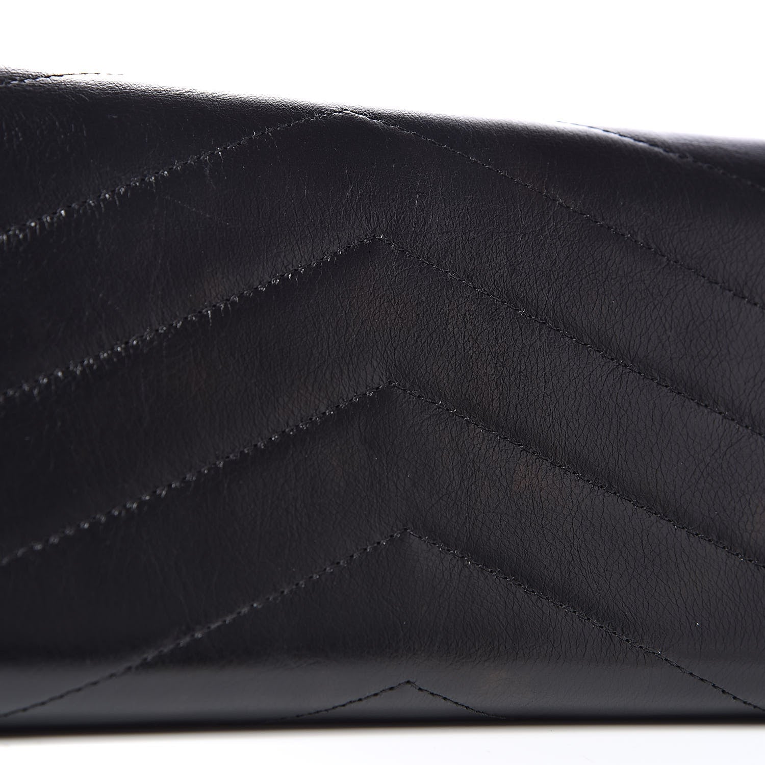 Chanel Calfskin Chevron Quilted Medal Flap Wallet Black 10 of 11