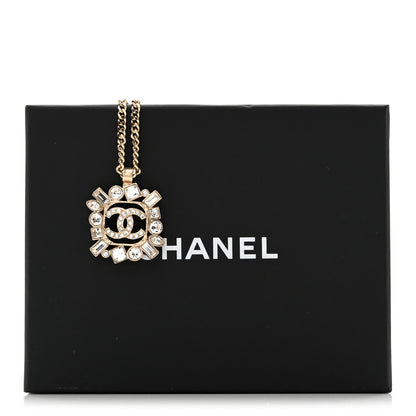 Chanel Crystal Baguette CC Necklace Gold 6 of 6