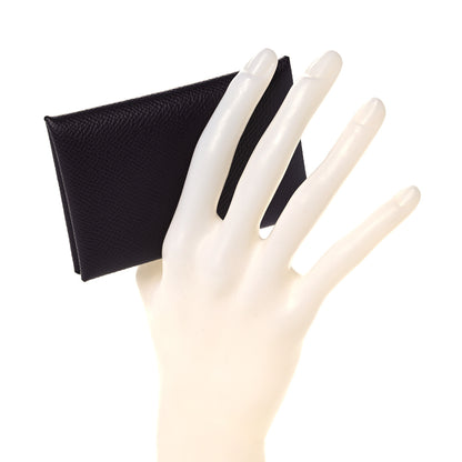 Hermes Epsom Calvi Card Case Raisin 2 of 8