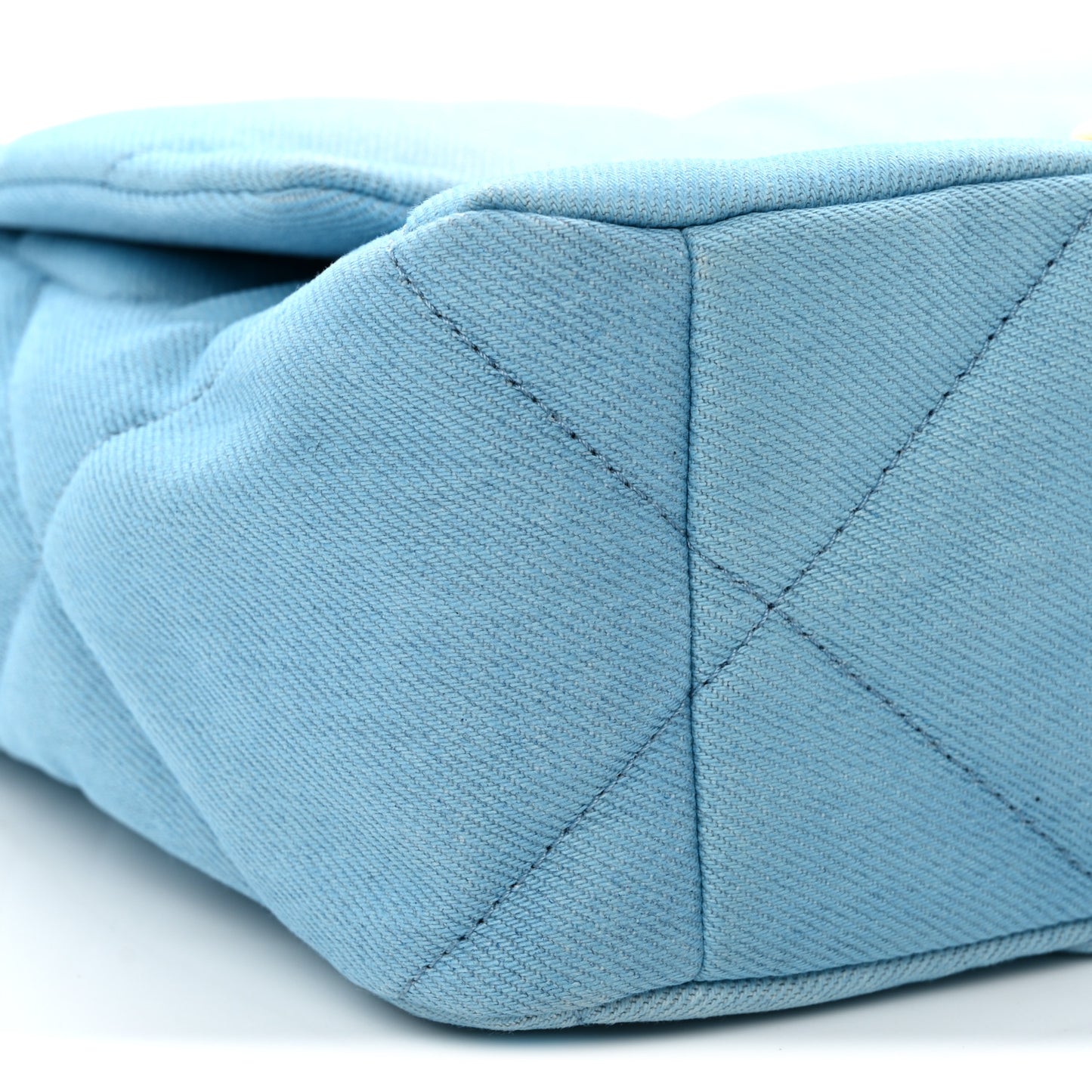 Ombre Denim Quilted Large Chanel 19 Flap Light Blue