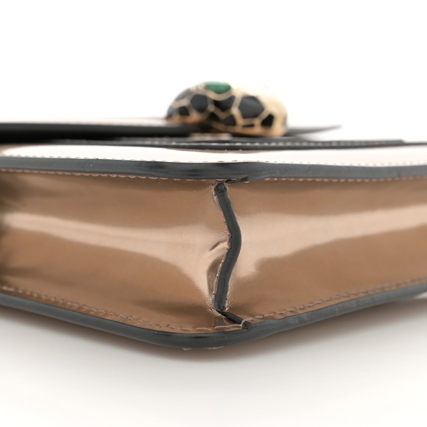 Metallic Calfskin Small Serpenti Forever Snake Strap Crossbody Bag Bronze