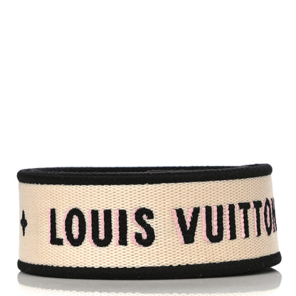 Louis Vuitton Jacquard Bandouliere Shoulder Strap Cream Black 3 of 5