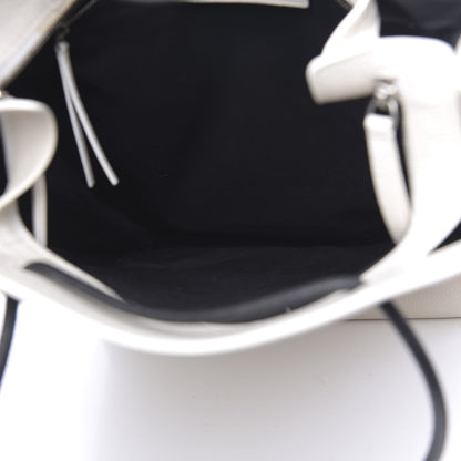 Balenciaga Calfskin Medium Logo North South Shopping Tote White 5 of 15