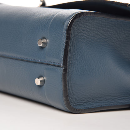 Givenchy Grained Calfskin Small Shark Lock Satchel Mineral Blue 14 of 17