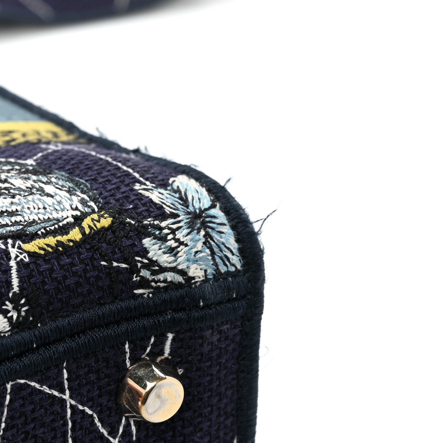 Canvas Embroidered Zodiac Medium Lady D-Lite Blue Multicolor