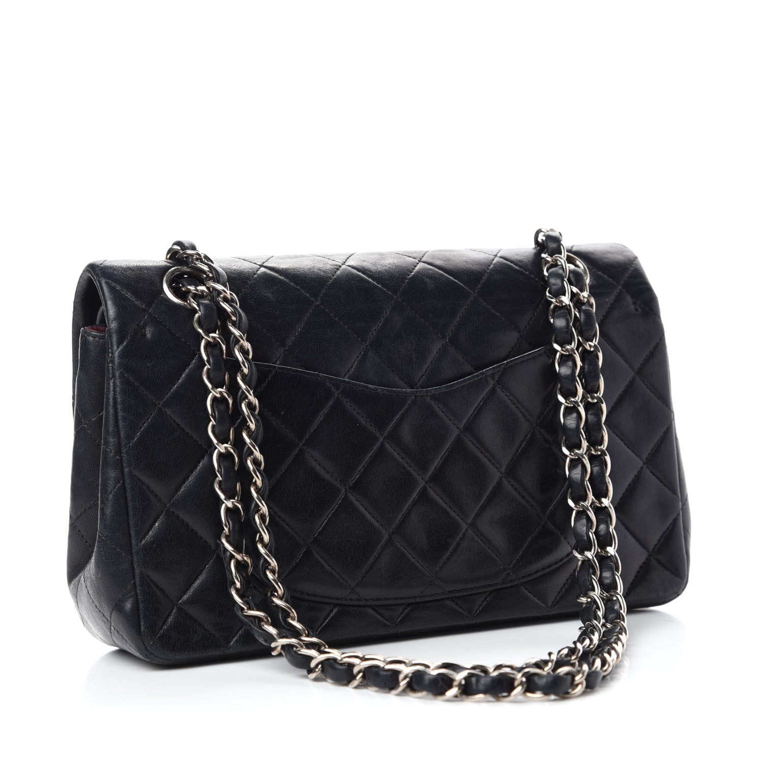 Chanel Lambskin Quilted Small Double Flap Black 3 of 14
