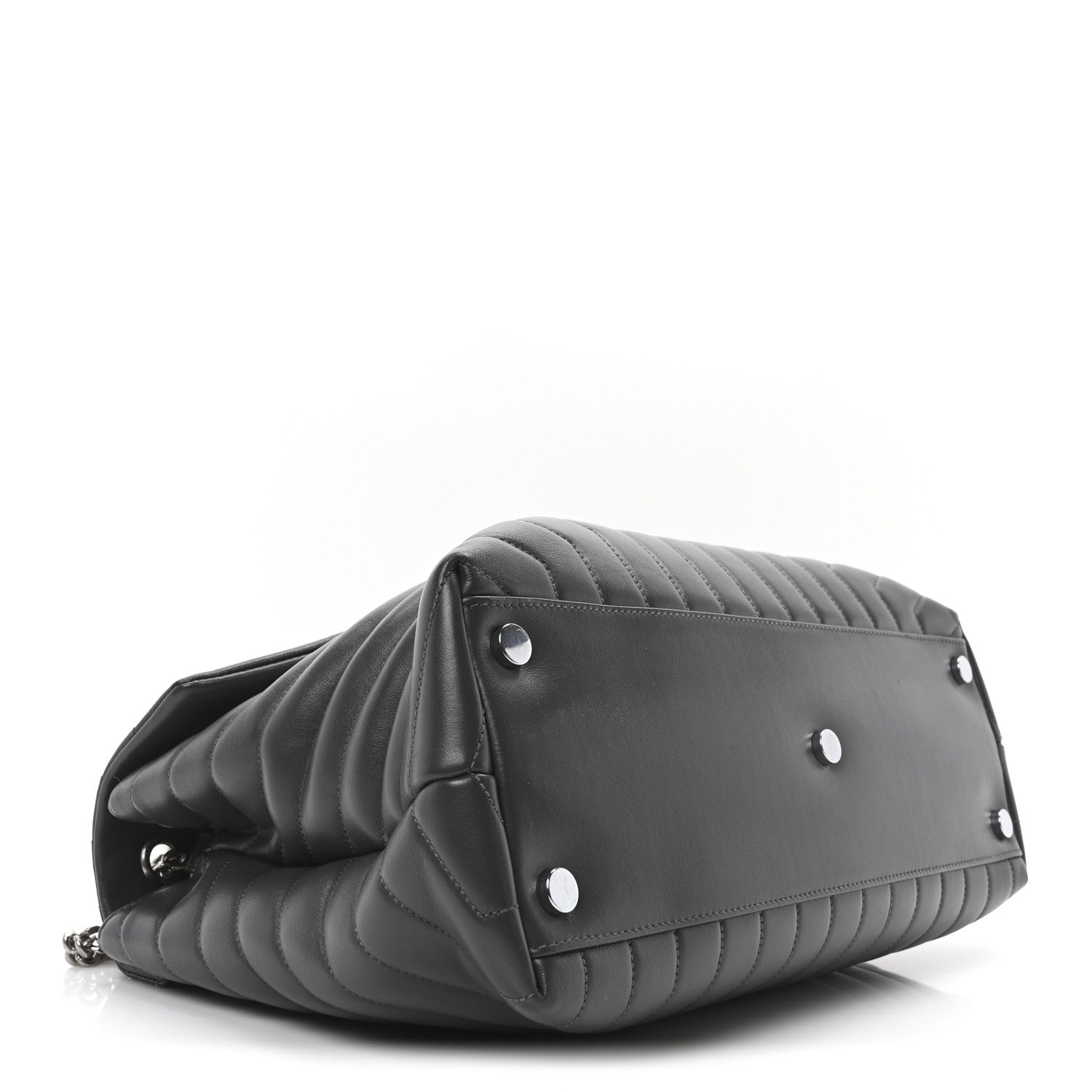 Saint Laurent Calfskin Y Quilted Monogram Large Loulou Chain Satchel Earth 4 of 10