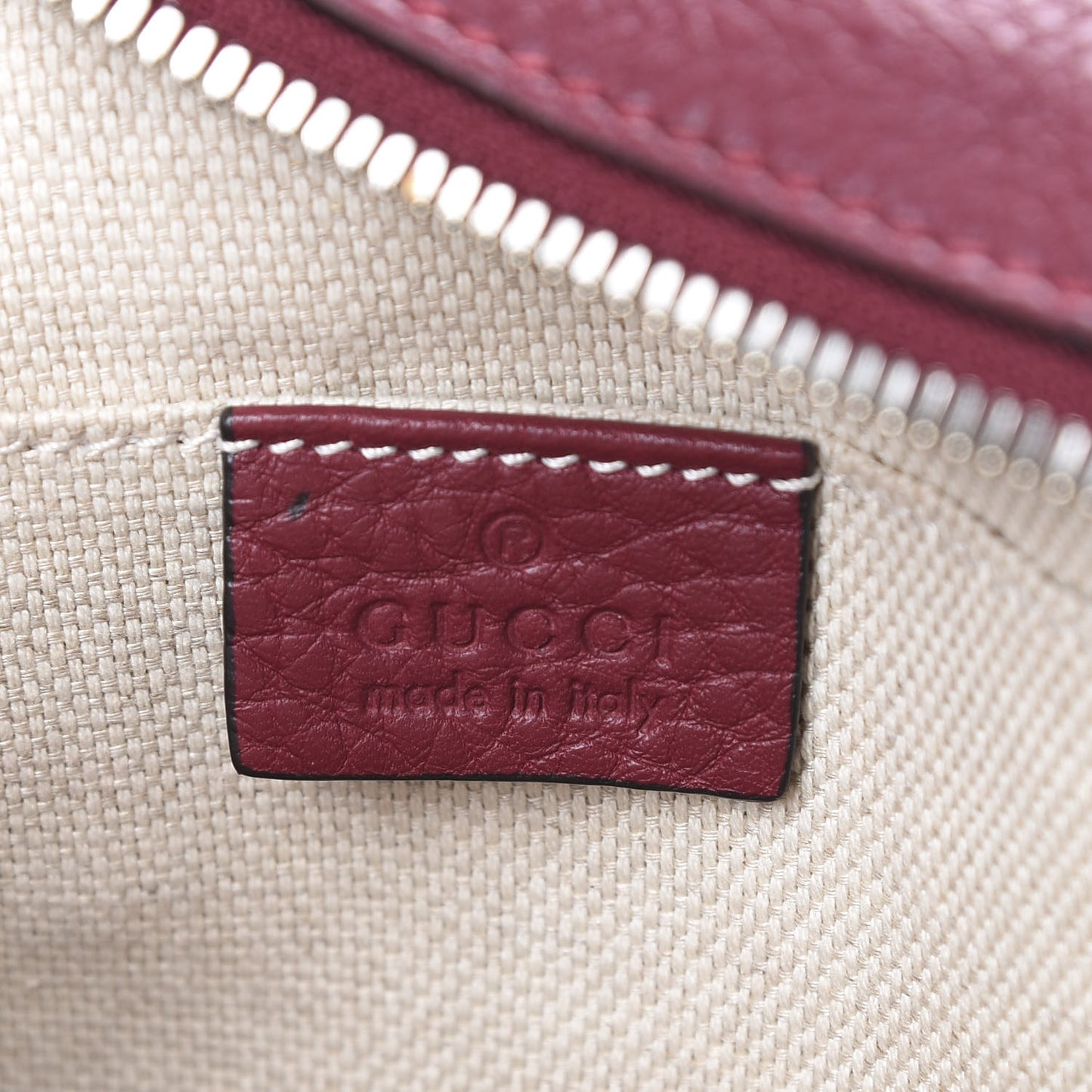 Pebbled Calfskin Studded Small Soho Disco Bag Soft Burgundy