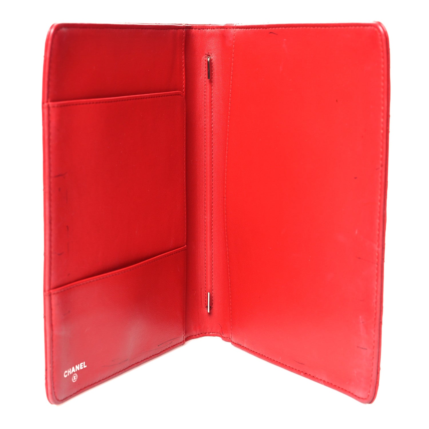 Chanel Lambskin Quilted Large Agenda Cover Red 5 of 10