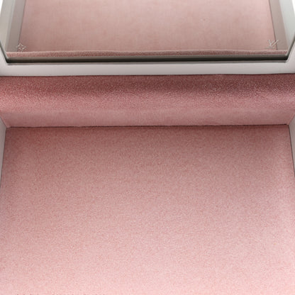 Louis Vuitton Calfskin Mirror Monogram Etched Jewelry Box Trunksu White 8 of 10