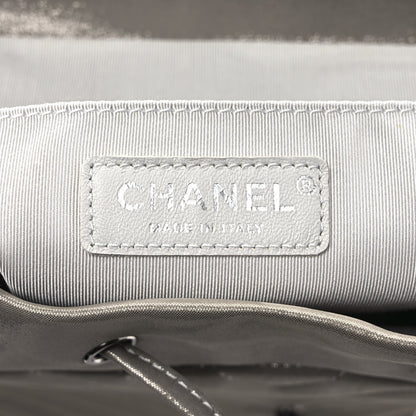 Chanel Iridescent Calfskin Chevron Quilted Small Urban Spirit Backpack Silver 6 of 8