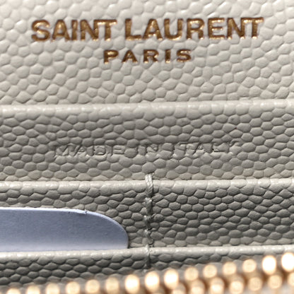 Saint Laurent Grain De Poudre Classic Monogram Kate Tassel Chain Wallet Crema Soft 7 of 11