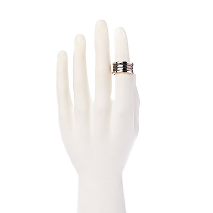 Bulgari 18K Rose Gold Bronze Cermet Roma B.Zero1 Four-Band Ring 58 8.25 2 of 7