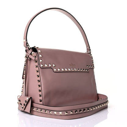Valentino Garavani Vitello Rockstud Top Handle Shoulder Bag Poudre 2 of 5