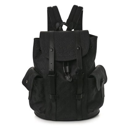 Louis Vuitton Taurillon Monogram Christopher PM Backpack Black 1 of 9