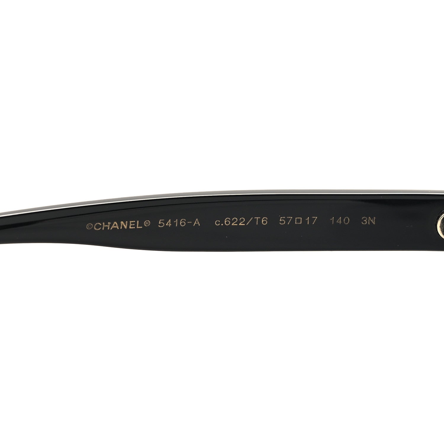 Chanel Acetate 24K Gold Mirror Oval Sunglasses 5416-A Black 5 of 8