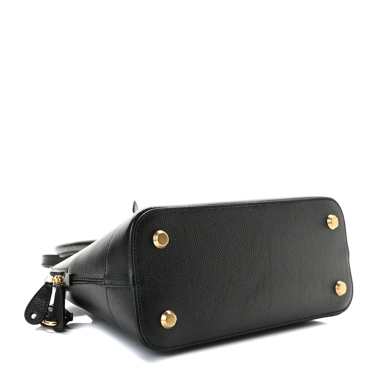 Balenciaga Grained Calfskin Logo S Ville Top Handle Bag Black White 4 of 8