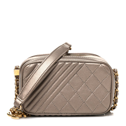 Chanel Metallic Lambskin Mini Coco Boy Camera Case Dark Gold 1 of 10