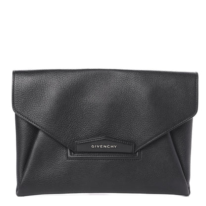Givenchy Sugar Goatskin Medium Antigona Envelope Clutch Black 1 of 14