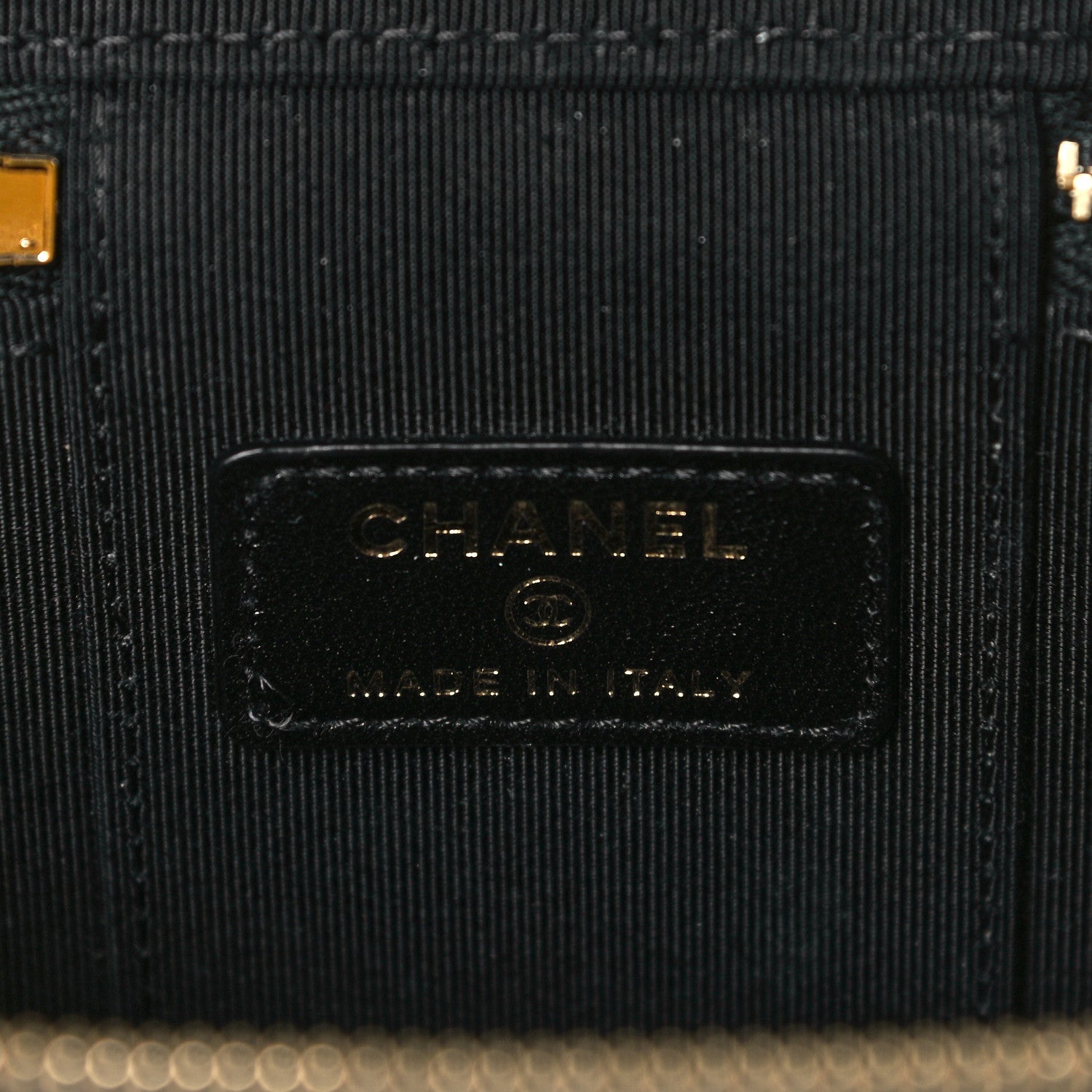 Chanel Lambskin Quilted Trendy Mini Vanity Case With Chain Black 6 of 8