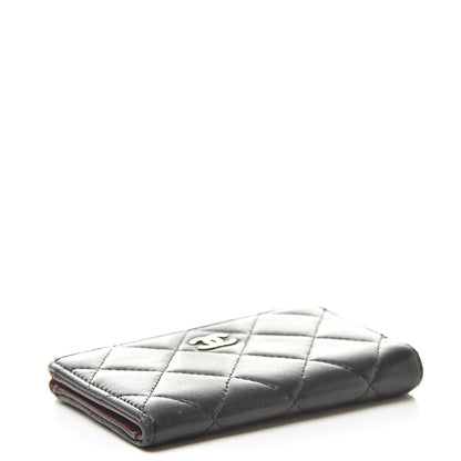 Chanel Lambskin Quilted Zip Coin Purse Black 4 of 9
