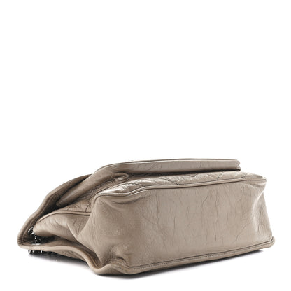 Saint Laurent Crinkled Calfskin Matelasse Monogram Medium Niki Chain Satchel Gold Sand 4 of 12