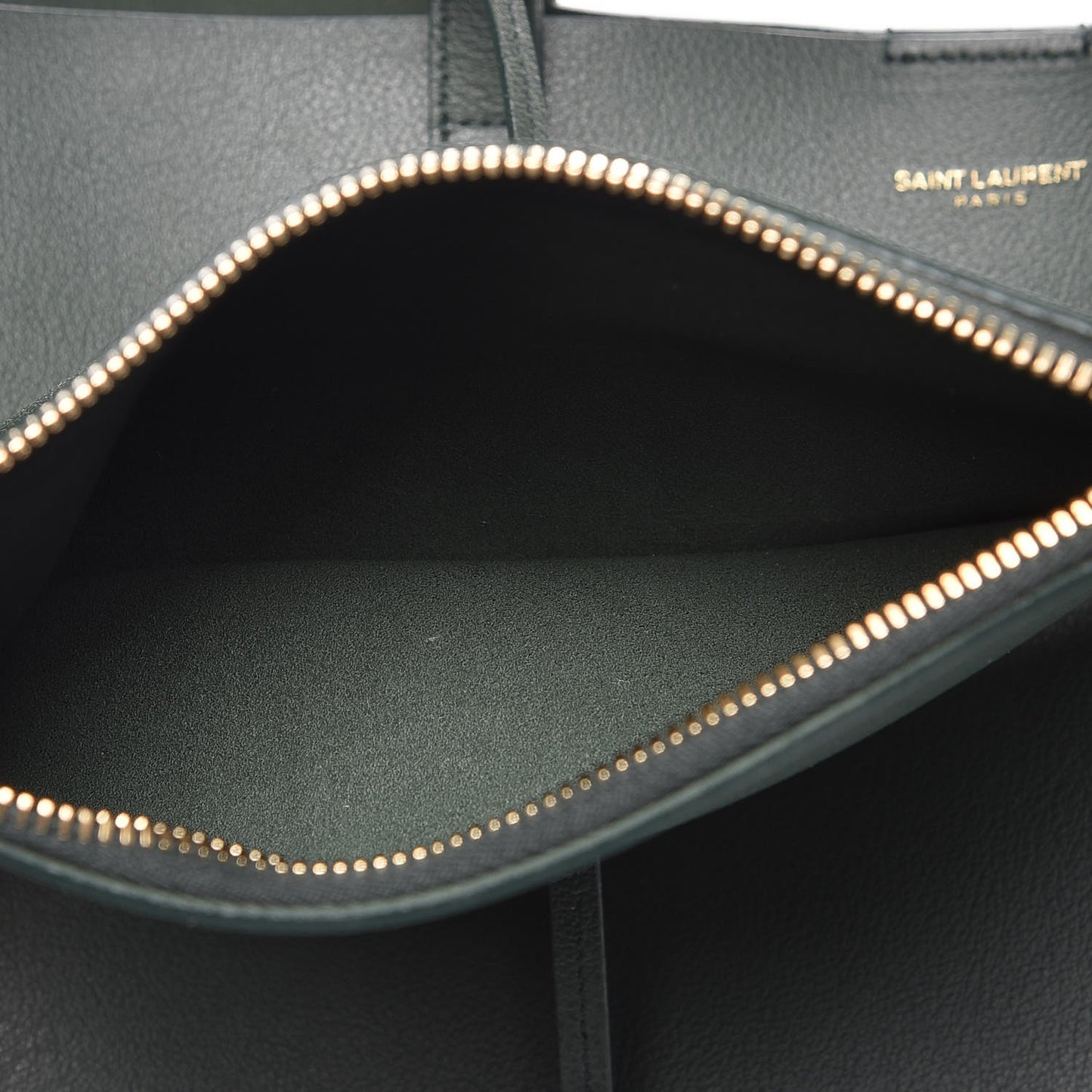 Calfskin Large Shopping Tote Dark Green