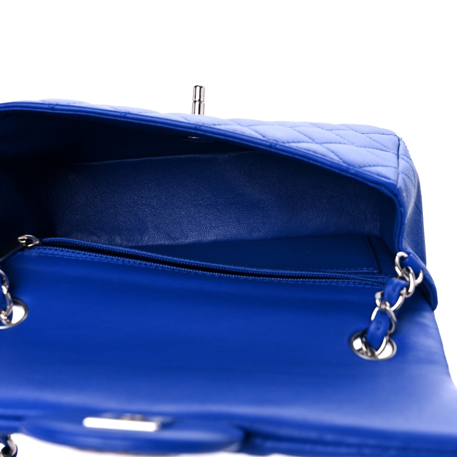 Chanel Lambskin Quilted Mini Rectangular Flap Royal Blue 5 of 14