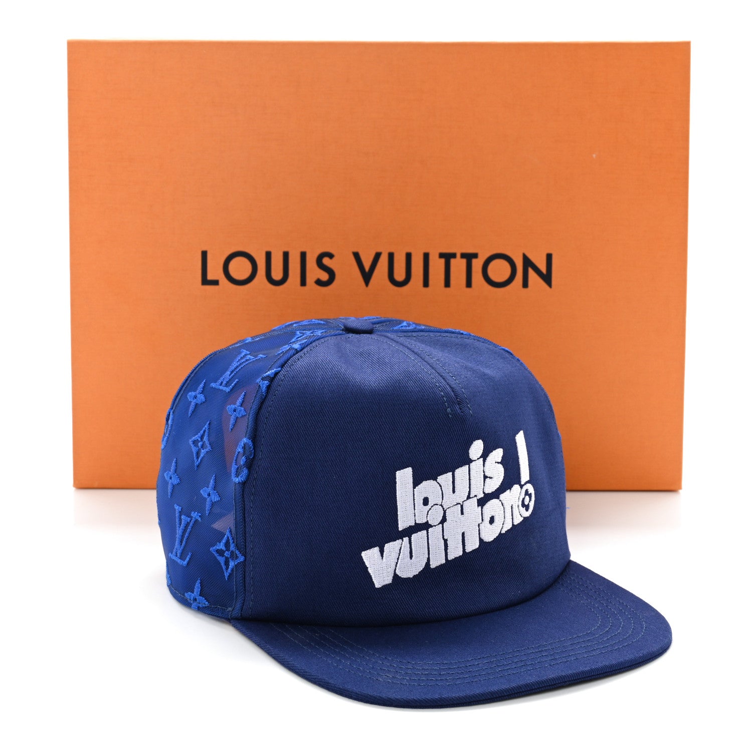 Louis Vuitton Mesh Embroidered Everyday LV Cap 60 Blue 12 of 12