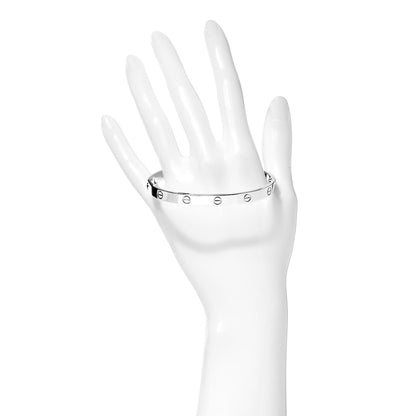 Cartier 18K White Gold LOVE Bracelet 19 2 of 5