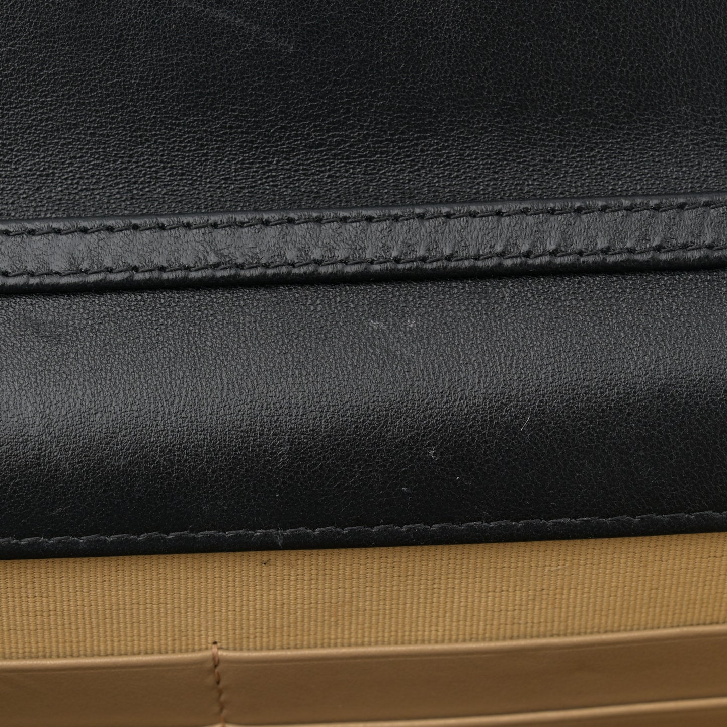 Shiny Lambskin Quilted Enamel Wallet On Chain WOC Black