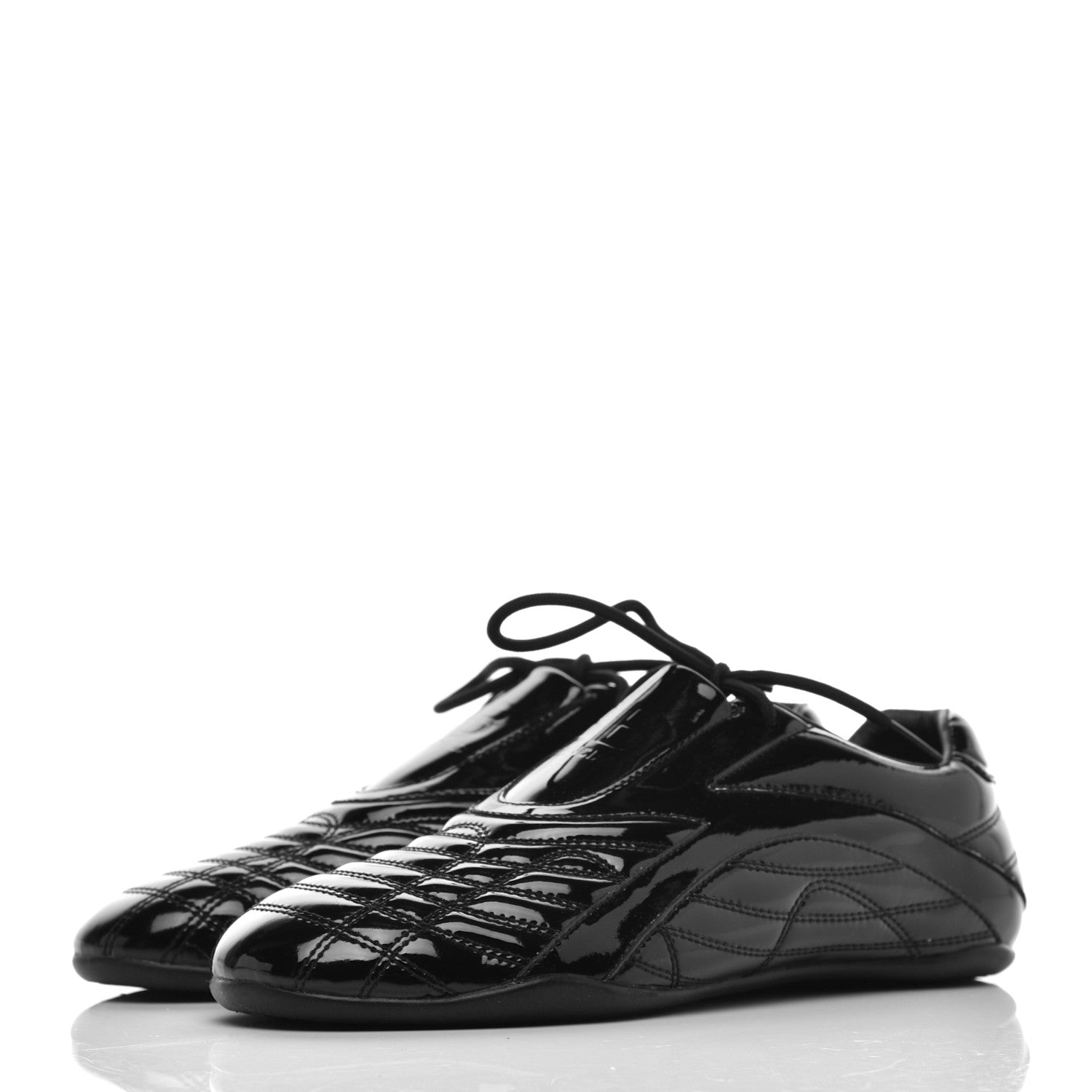 Balenciaga Patent Polyurethane Womens Zen Sneakers 39 Black 3 of 10