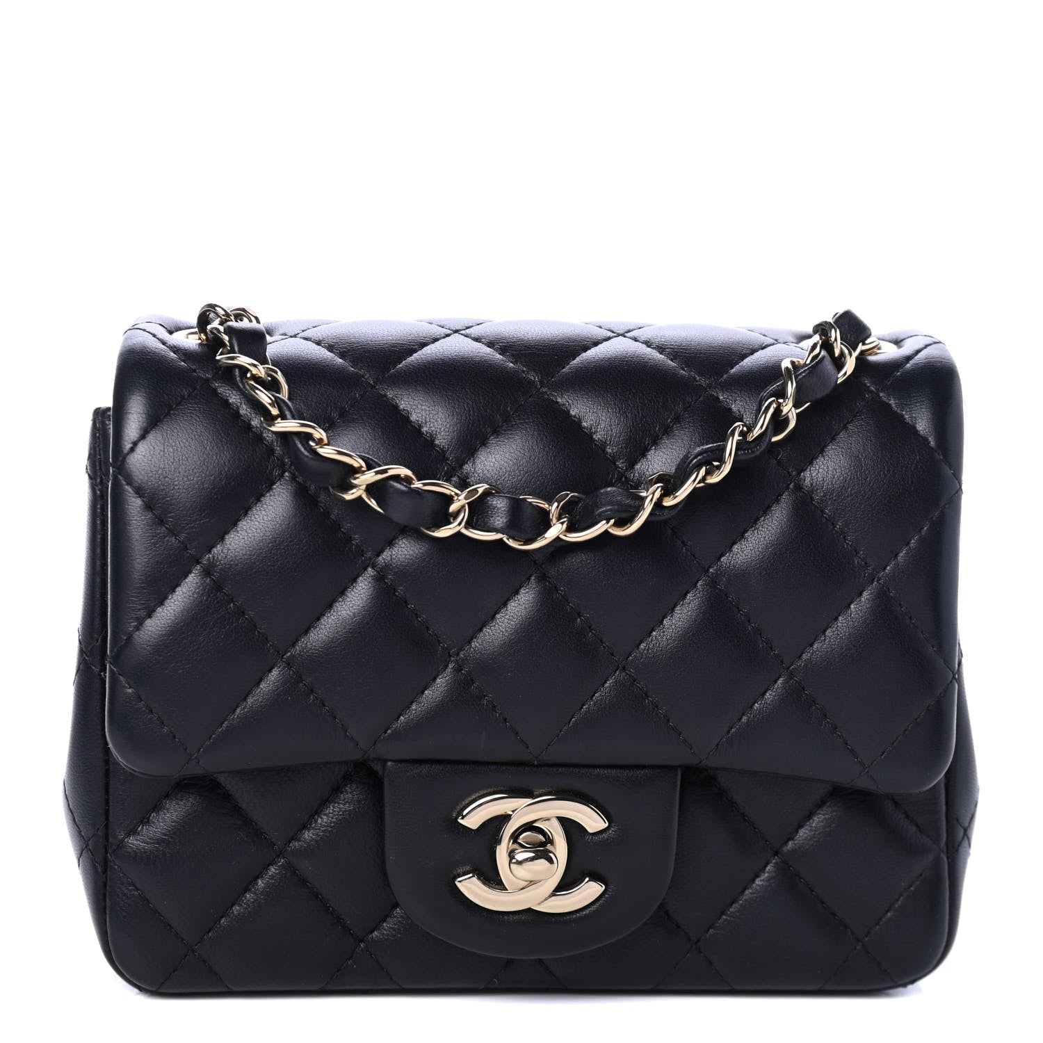 Chanel Lambskin Quilted Mini Square Flap Black 1 of 4