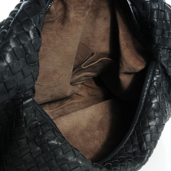 Nappa Intrecciato Medium Veneta Hobo Ardoise
