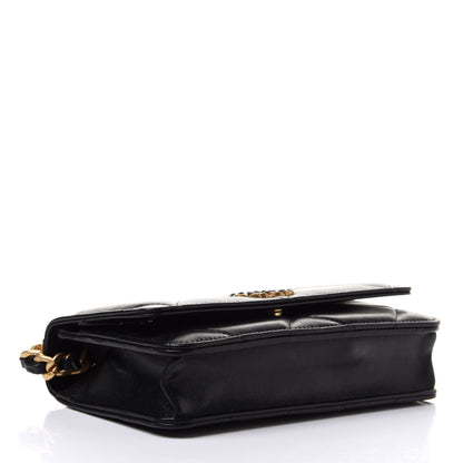 Chanel Goatskin Quilted Chanel 19 Wallet On Chain WOC Black 4 of 13