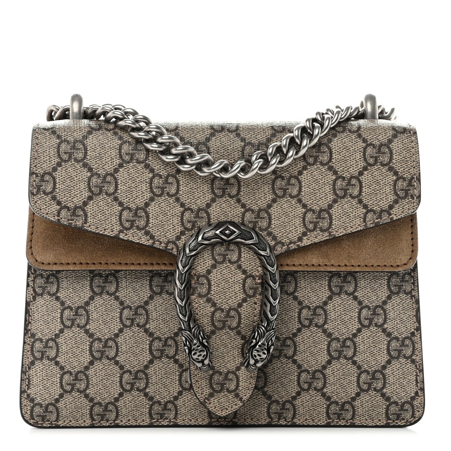 Gucci GG Supreme Monogram Mini Dionysus Shoulder Bag Taupe 1 of 11